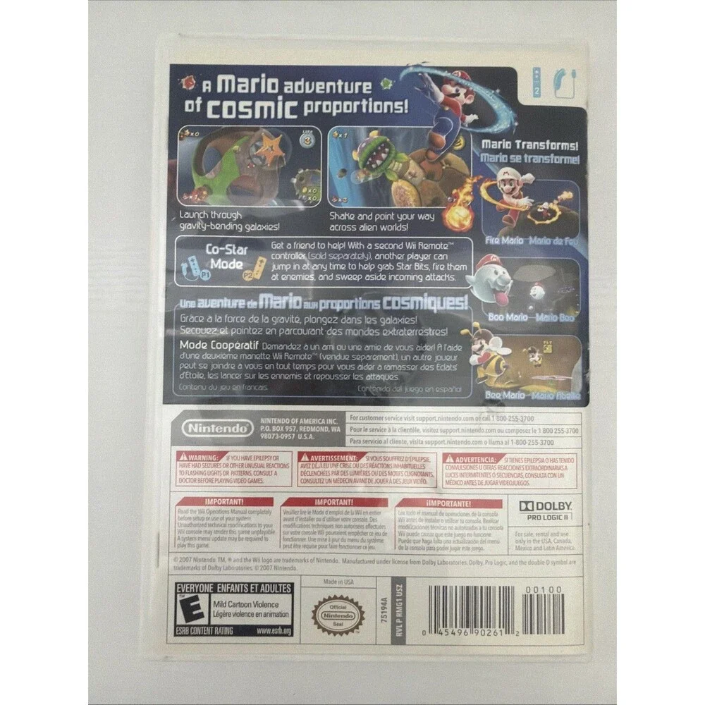 Super Mario Galaxy (Nintendo Wii, 2007) CIB w/ Manual Nintendo Selects TESTED